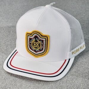 G/FORE‎ G's Flexfit 110 Snapback Baseball Golf Hat Mens White Fore Play Sno Cap